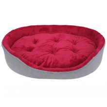 JESSY-5 Kutyaágy /Világosszürke-Bordó (50x65 cm)