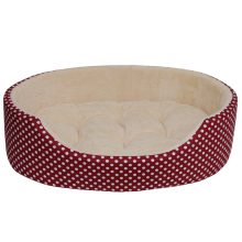 JESSY-6 Kutyaágy /Bordópöttyös-Bézs (55x70 cm)