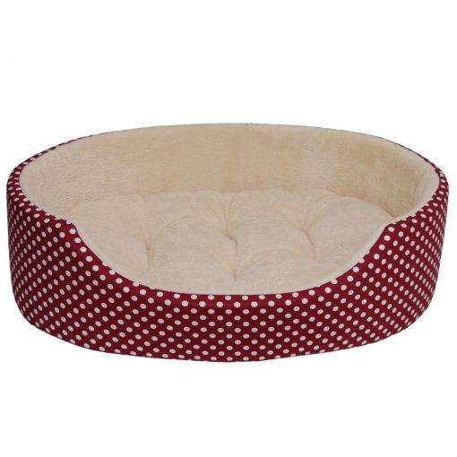 JESSY-6 Kutyaágy /Bordópöttyös-Bézs (55x70 cm)