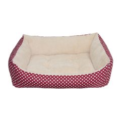 LERRY-1 Kutyakanapé /Bordópöttyös-Bézs (40x50 cm) LERRY-1 Kutyakanapé /Bordópöttyös-Bézs (40x50 cm)