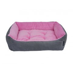 LERRY-1 Kutyakanapé /Világosszürke-Babarózsaszín (40x50cm)   LERRY-1 Kutyakanapé /Világosszürke-Babarózsaszín (40x50cm)