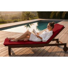 Napozóágy párna /Mikroszálas PLÜSS (Piros)