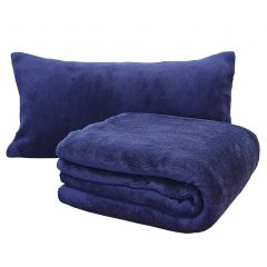 Pléd+Díszpárna /Wellsoft (150x200cm+35x65cm) Sötétkék