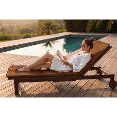 Napozóágy párna /Mikroszálas PLÜSS (Fahéjbarna)