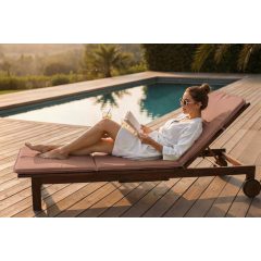 Napozóágy párna /Mikroszálas PLÜSS (Dohánybarna)