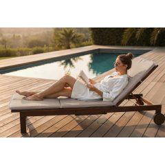 Napozóágy párna /Mikroszálas PLÜSS (Bézs)