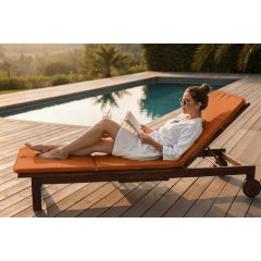 Napozóágy párna /Mikroszálas PLÜSS (Narancs)