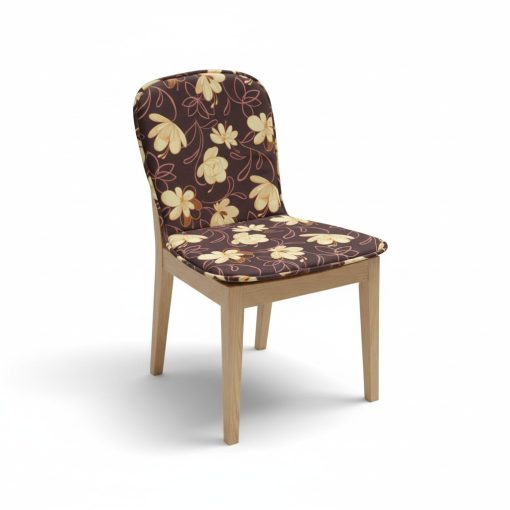 Alacsonytámlás párna /Barna-sárga virágos