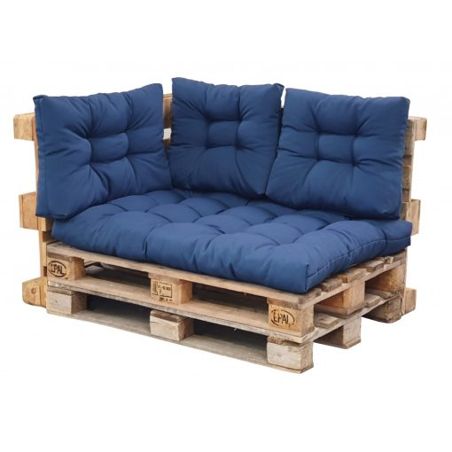 UV-álló Sarok-támlapárna Raklapbútorhoz (80x50cm) Navy-kék