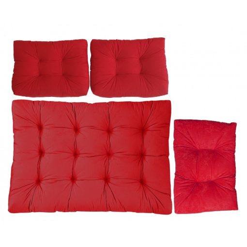 PÁRNA-SZETT Raklapbútorhoz (4 db-os) Piros